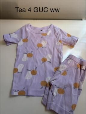 Tea Collection Toddler Pajama Set with Fruit Print Size 4